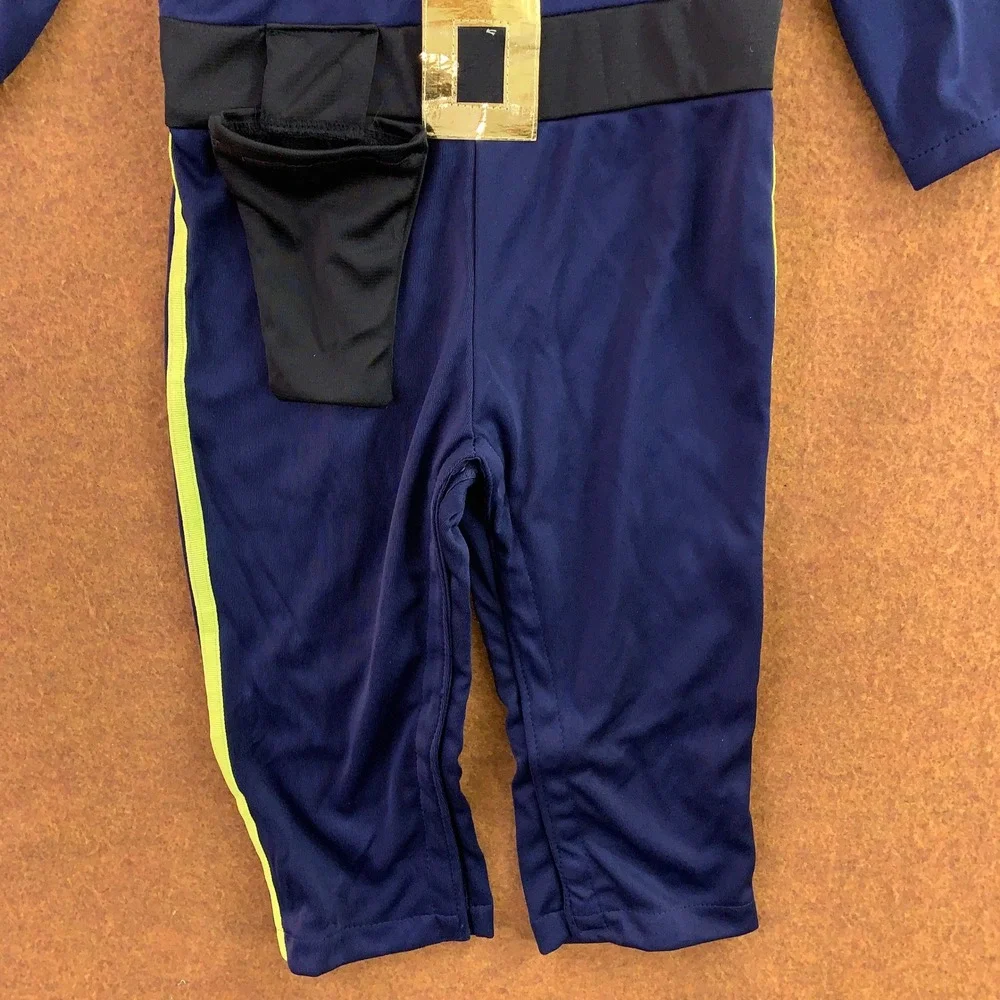 Cop Recruit Infant 18-24 Months Navy Blue Police Officer Costume Jumpsuit New